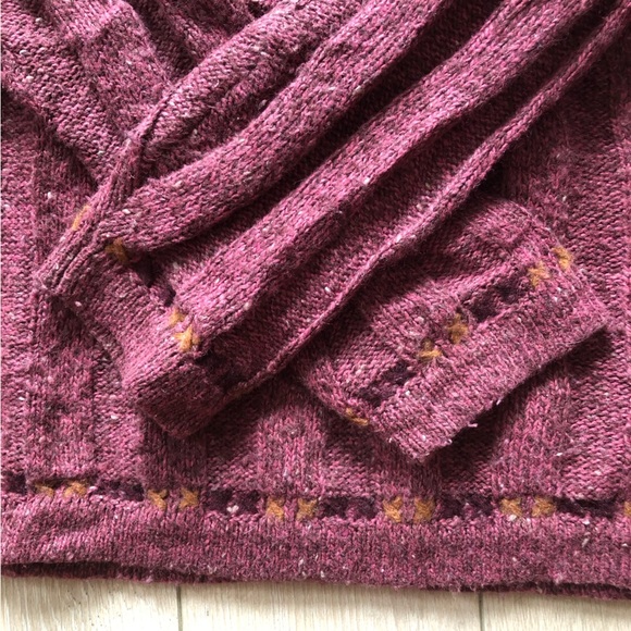 Vintage Woolrich 1/4 Zip Wool Sweater in Berry Heather Size M - Picture 8 of 10